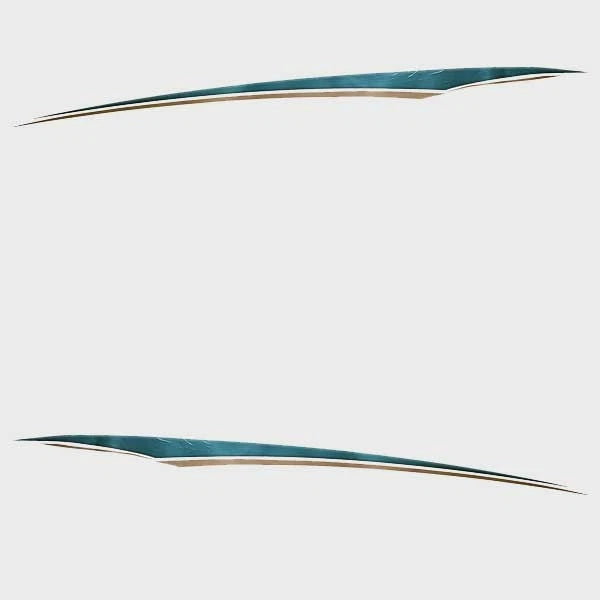 Tracker Boat Graphic Decals - Teal Gold Stickers (set of 2)