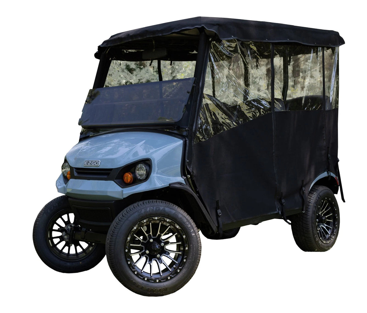 White Marine Grade Vinyl Golf Cart Enclosure for EZGO Liberty Personal Vehicles