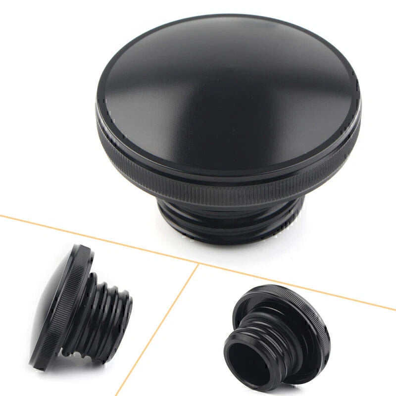 Vented Gas Cap Fuel Tank Right-hand Thread Smooth Black for Harley Sportster US