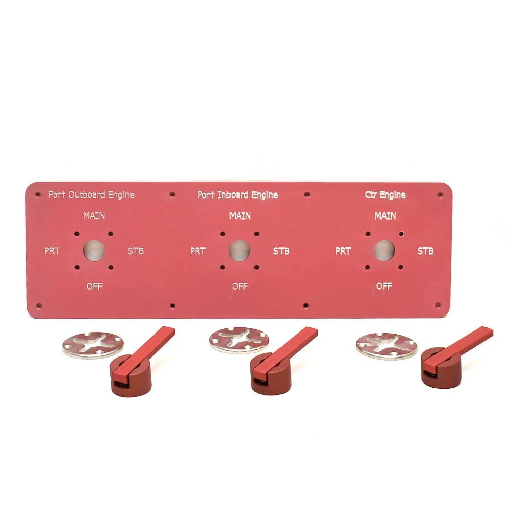 HCB Boat Fuel Manifold Panel 230003225A - 65 Estrella 3-Valve (PORT)