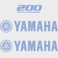 Yamaha Boat Cowling Decals HW2475 - 200 Four Stroke Blue Stickers (kit)