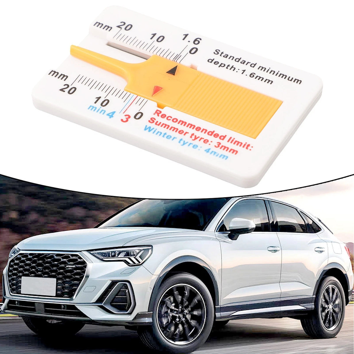 Easily Carry and Use Tire Tread Depth Measuring Tool Safe Driving Assurance