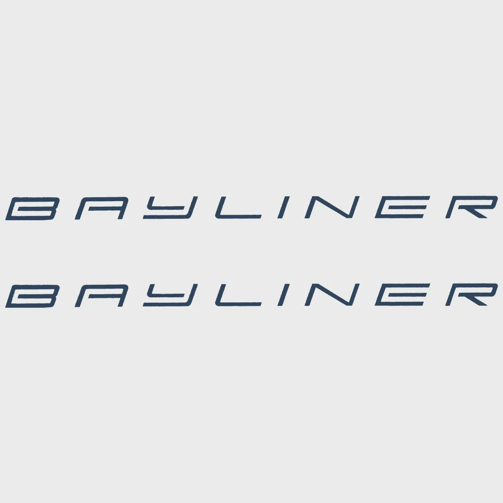 Bayliner Boat Brand Decals - Atlantic Teal Logo Stickers (pair)