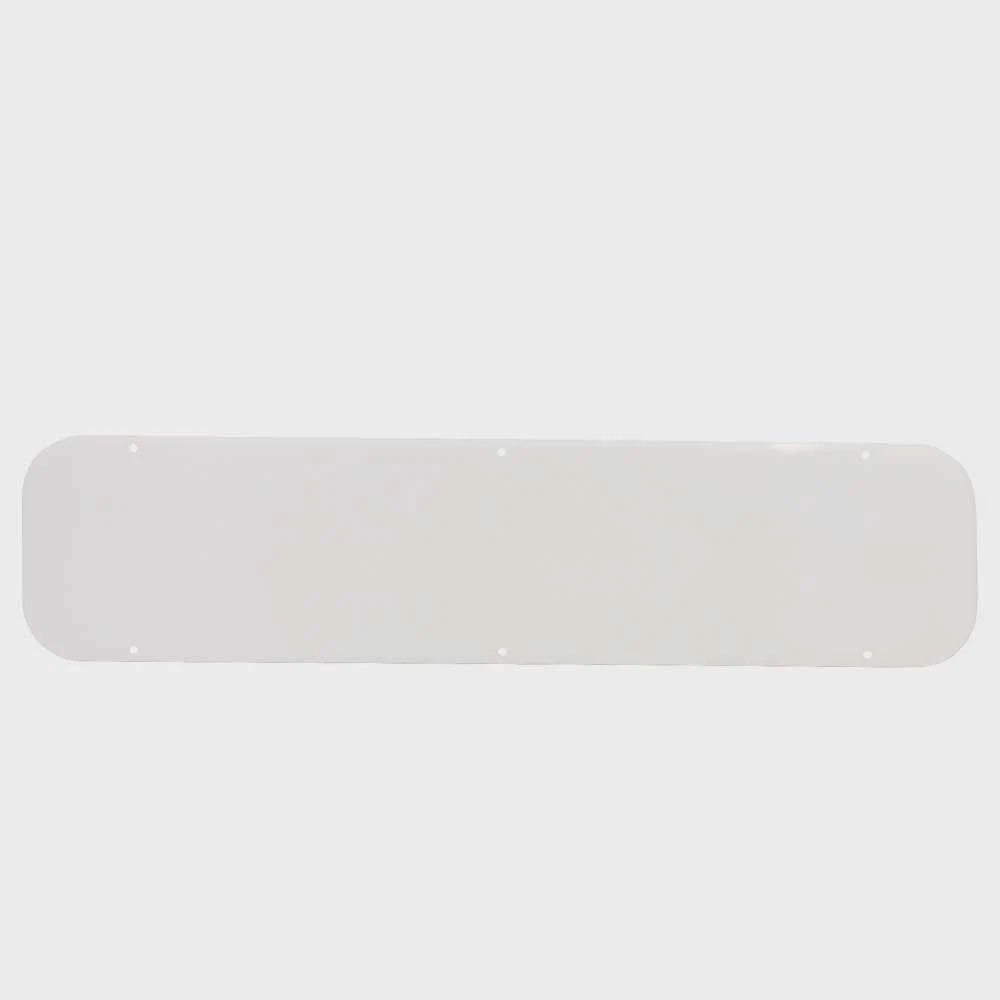 Larson Boat Cover Plate - 21 3/4 X 5 1/8 Inch Opaque White Plastic