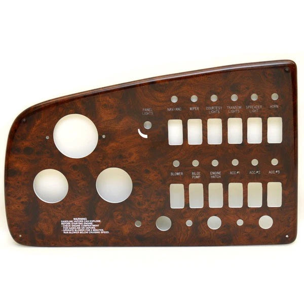 Rinker Boat Blank Switch Panel - 17 3/8 X 10 7/8 Inch Woodgrain