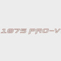 Lund Boat Raised Emblem Decal 2338898 - 1875 Pro-V Silver Red 15 3/4 Inch