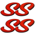 Lund Boat Raised Decals 1986417 - SSV Red Black Sticker Emblem (pair)