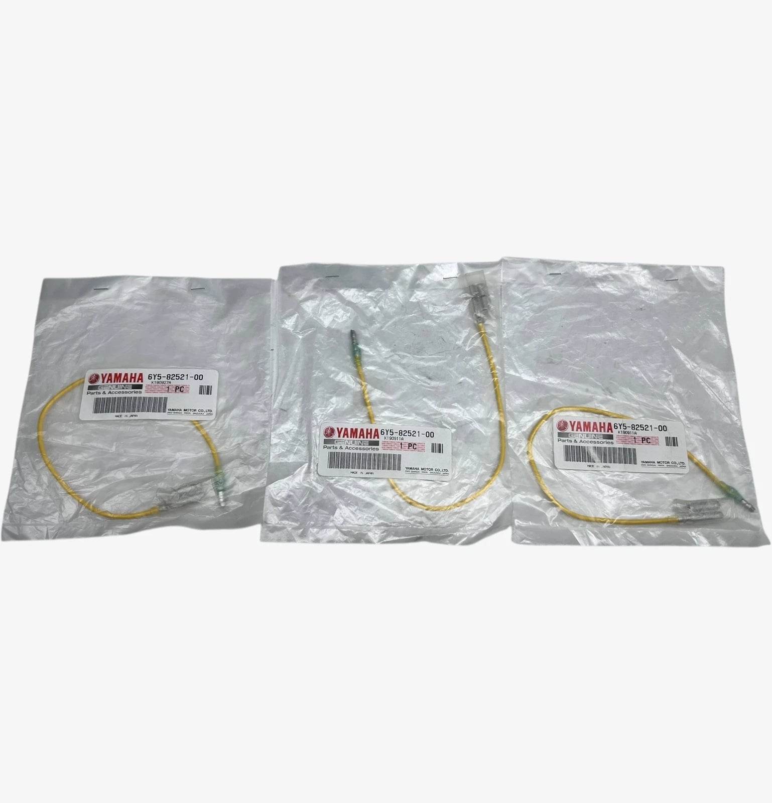 Yamaha 6Y5-82521-00, Marine Yellow Wire Lead - 3 Pack, OEM
