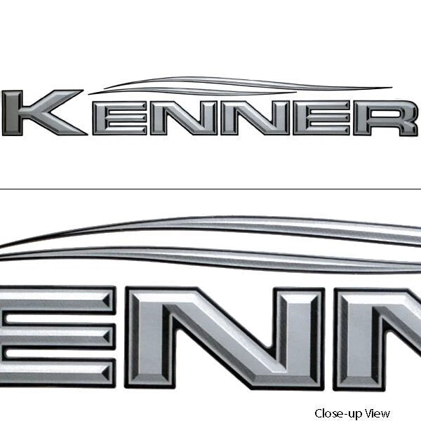 Kenner Boat Raised Logo Decal 153963 - Silver Foam Filled Sticker