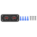 Car Dual Battery Digital LED Voltmeter Voltage Gauge Marine Waterproof
