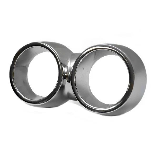 Tracker Boat Double Gauge Bezel 133980 - Chrome Plated Bronze 3 1/8 ID