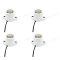 4 Pack E26/E27 Lamp Holder 660W 660V AC Ceiling Socket with 6 Inch Lead Wire