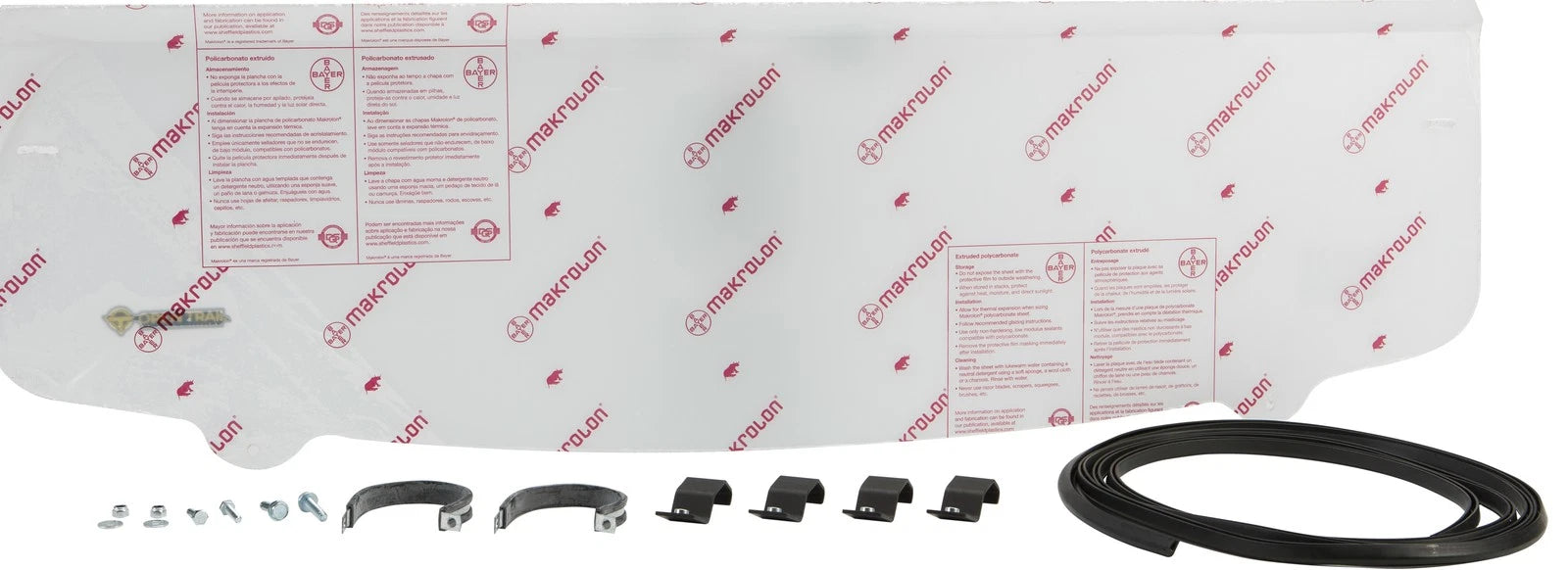 OPEN TRAIL Half Windshield – Fits 2013-2016 Polaris Ranger XP 900 & XP 570