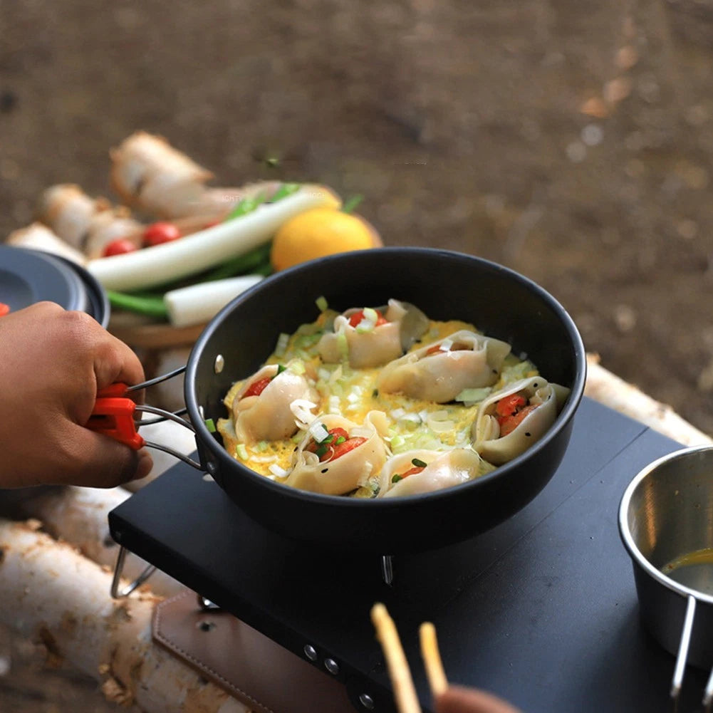 Lightweight and for Versatile Aluminum Nonstick Frying Pan for Camping Cookouts
