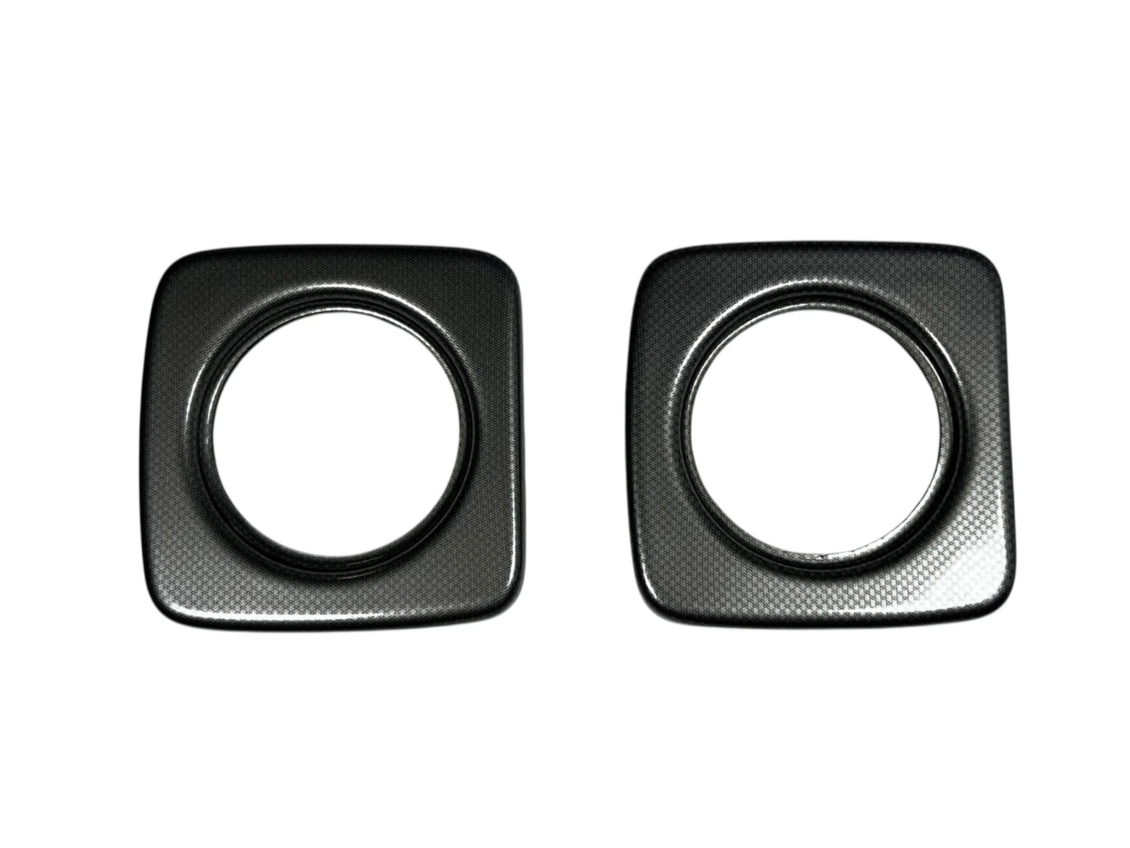 Marine Carbon Gauge Trim with 3 3/8in Diameter Cutout, 2 Pack