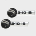 Edgewater Boat Raised Decal 748348 - 240 IS 8 1/4 Inch Silver (pair)