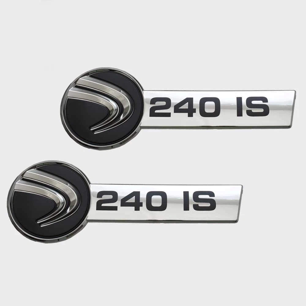 Edgewater Boat Raised Decal 748348 - 240 IS 8 1/4 Inch Silver (pair)
