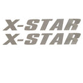 MasterCraft OEM Boat Decal 750090 X - STAR SS - Silver Vinyl (pair)