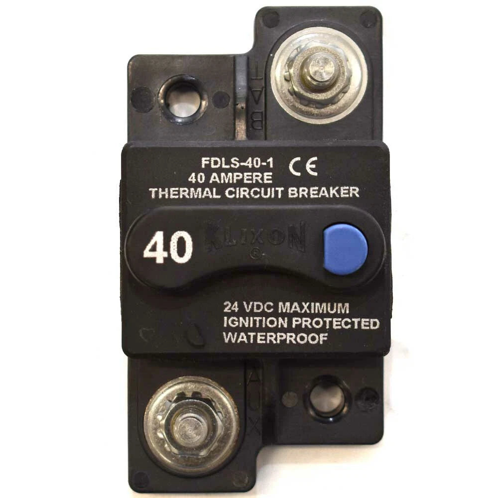 Klixon Boat Thermal Circuit Breaker FDLS-40-1 - Inline 40A