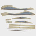 Glastron Boat Graphic Hull Decal 055-3515 - Ski and Fish 160 Wave (kit)
