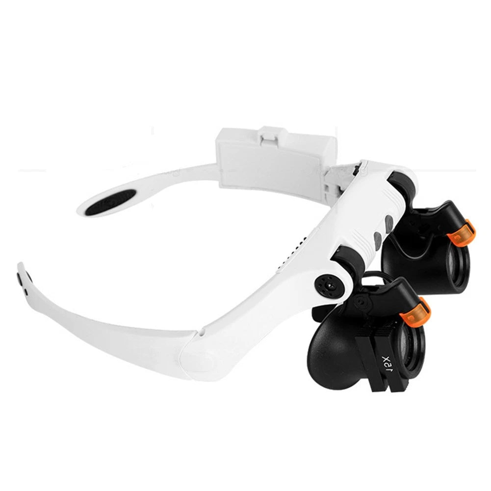 3/4/5/6/7/10X Adjusting LED Light Headband Magnifying Glasses Eye Magnifier Tool