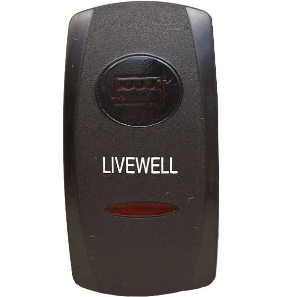 Carling Boat Rocker Switch Cover - Actuator Livewell Black Illuminated