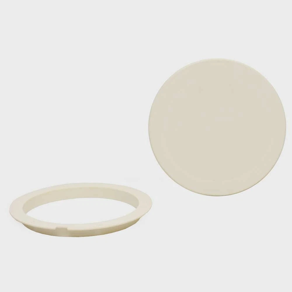 TH Marine Boat Pry Open Deck Plate - 8 Inch Off White Plastic