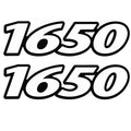 Lowe Boat Emblem Decal Sticker - 1650 Black White (set of 2)