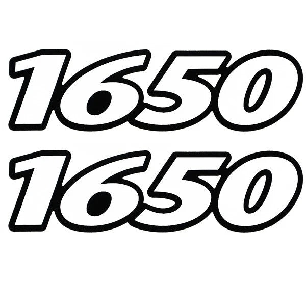 Lowe Boat Emblem Decal Sticker - 1650 Black White (set of 2)