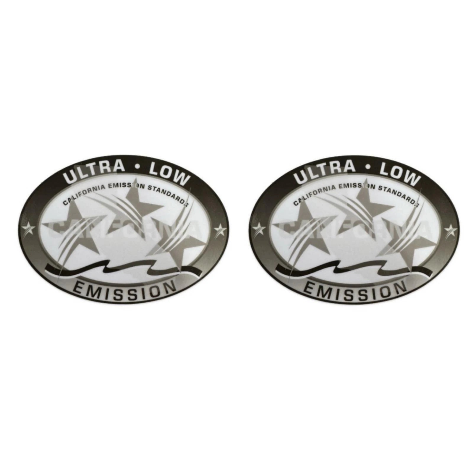 2PCS Ultra Low EMISSION 3 Star DECALS STICKERS for SEADOO YAMAHA HONDA - Gray