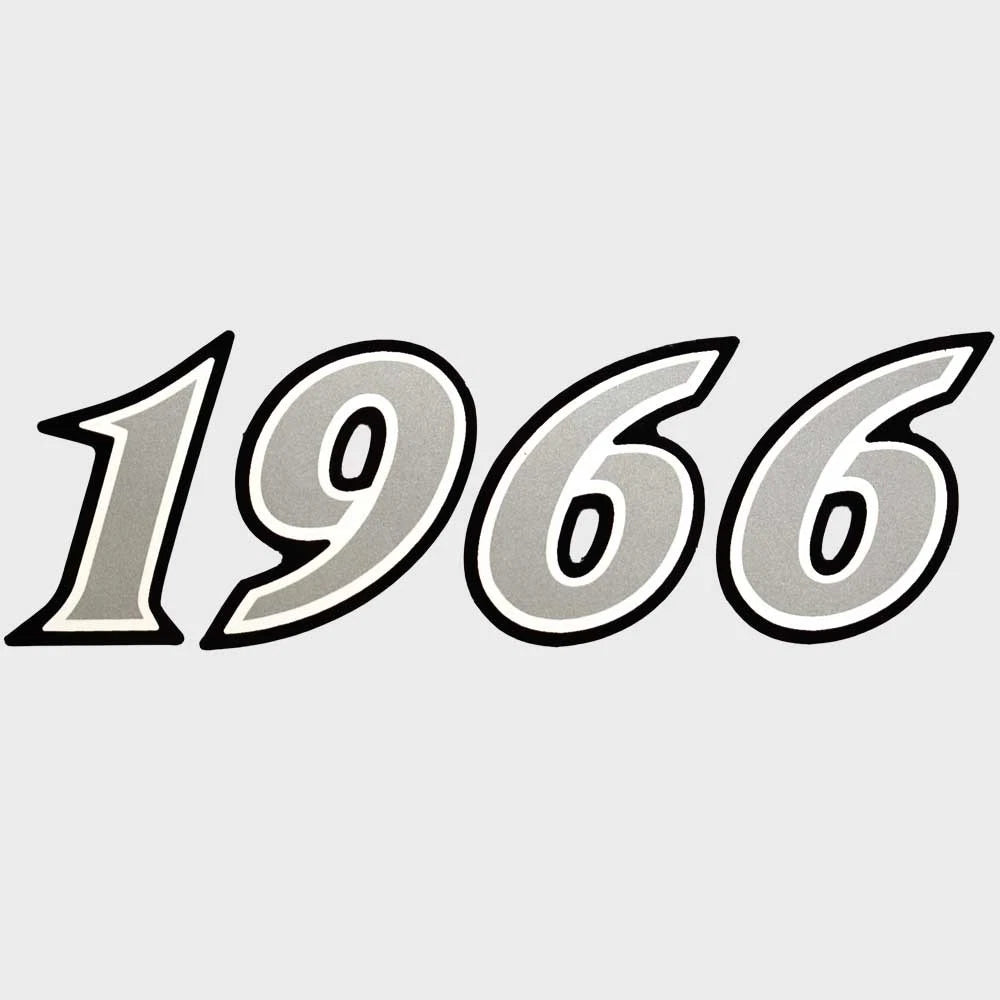 G3 Boat Decal Sticker 73404905 - DLX 1966 Silver Black 5 Inch