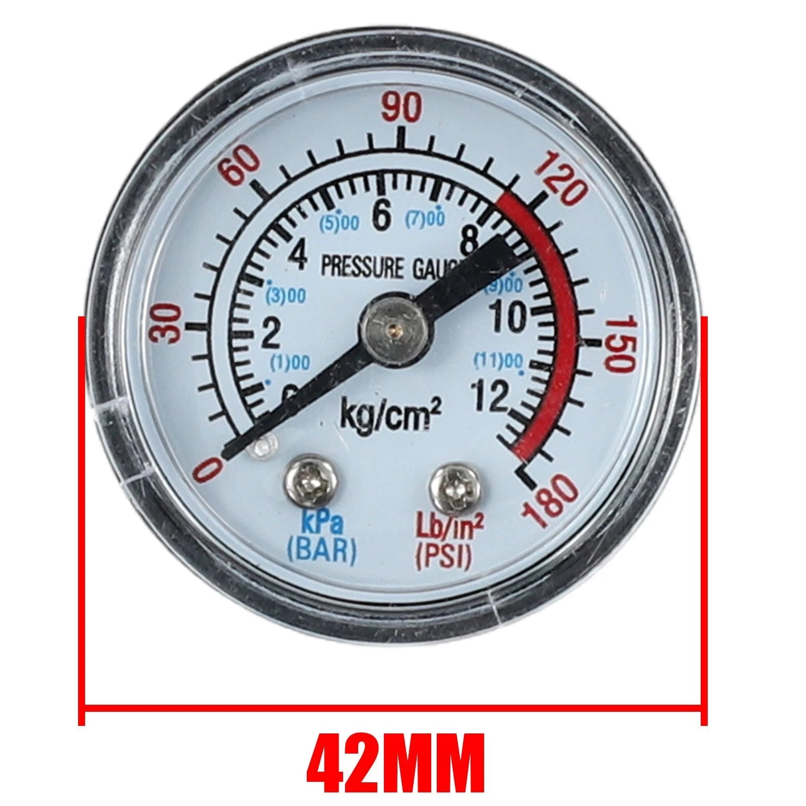 Air Compressor Pneumatic Hydraulic Fluid Pressure-Gauge 0-12Bar - 0-180PSI