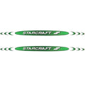 Starcraft Boat Graphic Decal - White Green Black 42 Inch (pair)