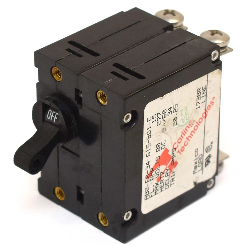 Carling Boat Toggle Switch Breaker AB2-B0-34-615- 5D1-C - 15A 277V