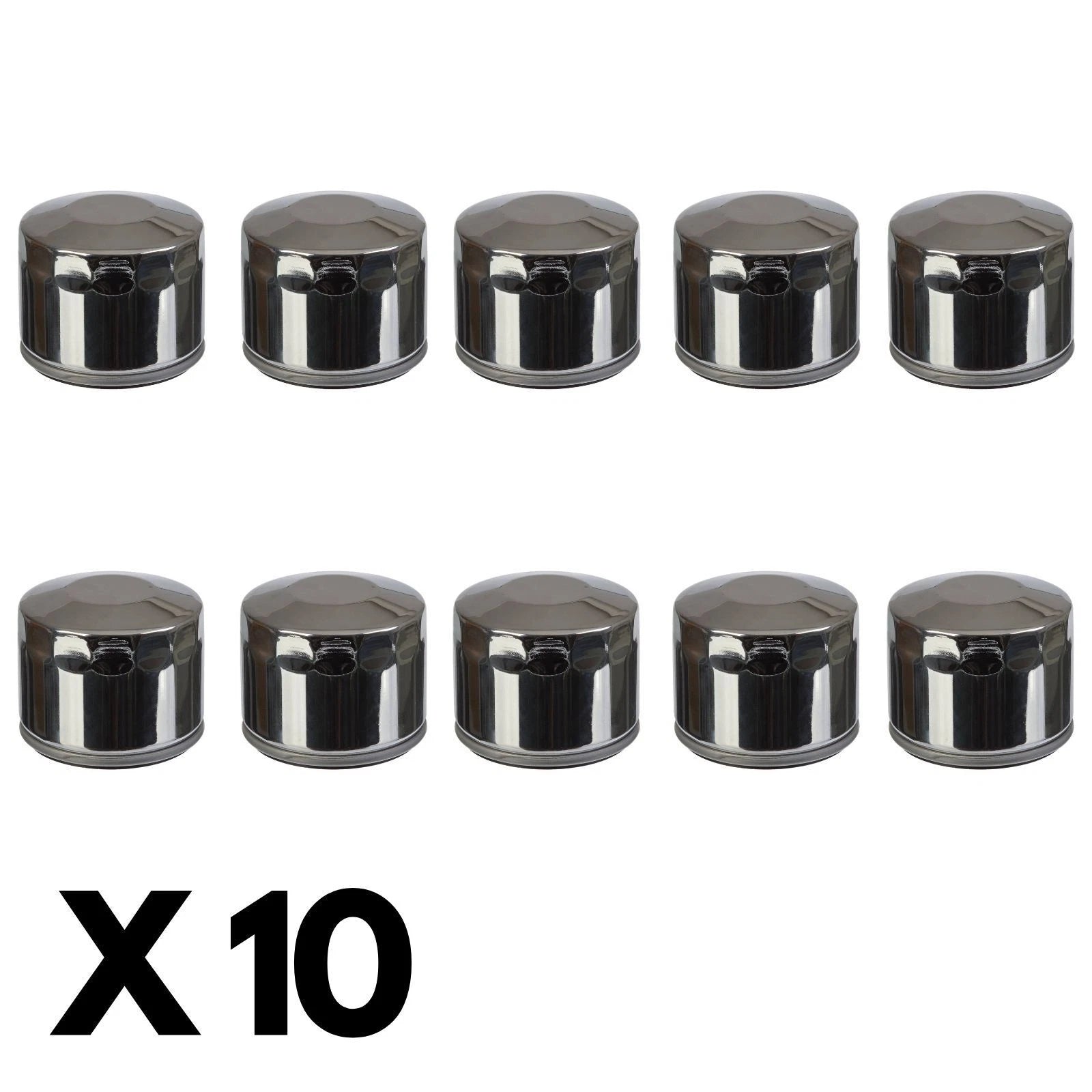 10 Pack Whites Chrome Oil Filter for Harley FLH Electra Glide Special 1984