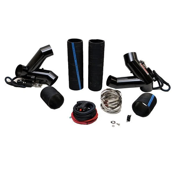 Corsa Boat Exhaust Diverter P68534 - Mercury SB CAT Offset 4 Inch