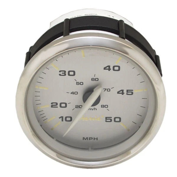 Faria Boat Speedometer Gauge SEK600A - 3 1/4 Inch Kronos Silver