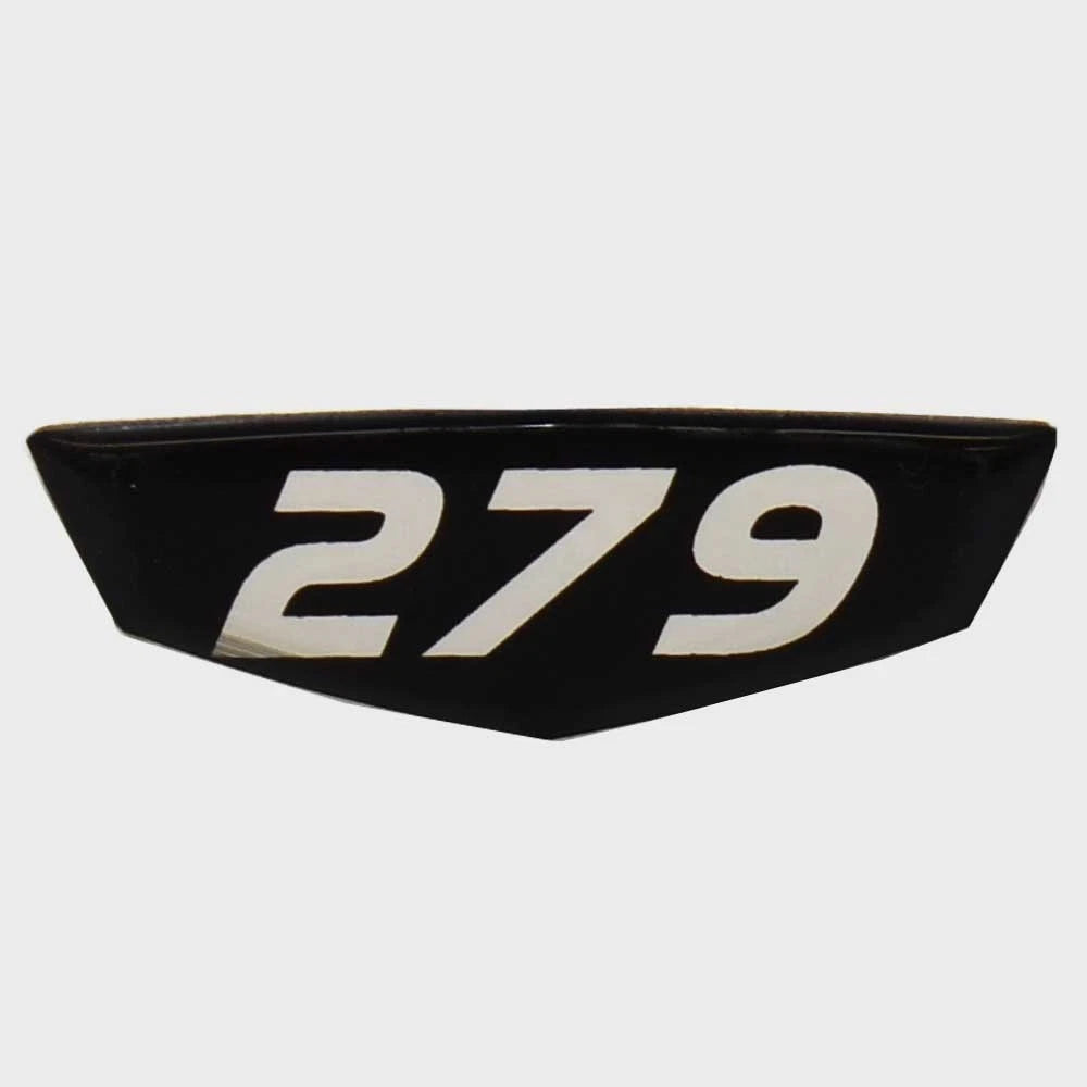 Cruisers Boat Raised Decal V2752800 - 279 Black Silver 2 5/8 Inch