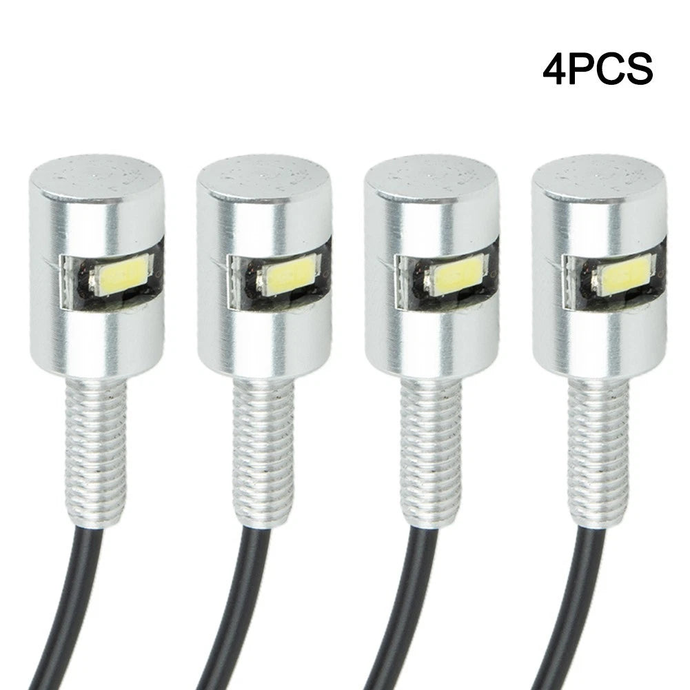 4x/set Motorcycle Car LED License Plate Light Screw Bolt Lamp Bulbs