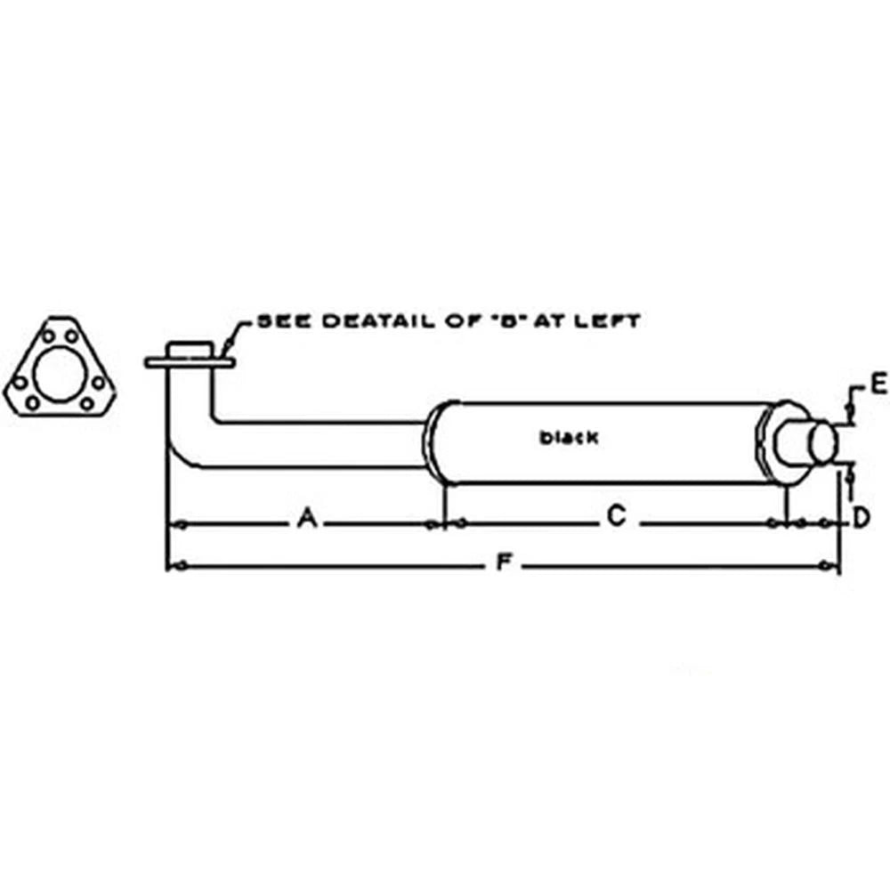 70299482 Vertical Exhaust Muffler Fits Allis Chalmers Tractor 6140