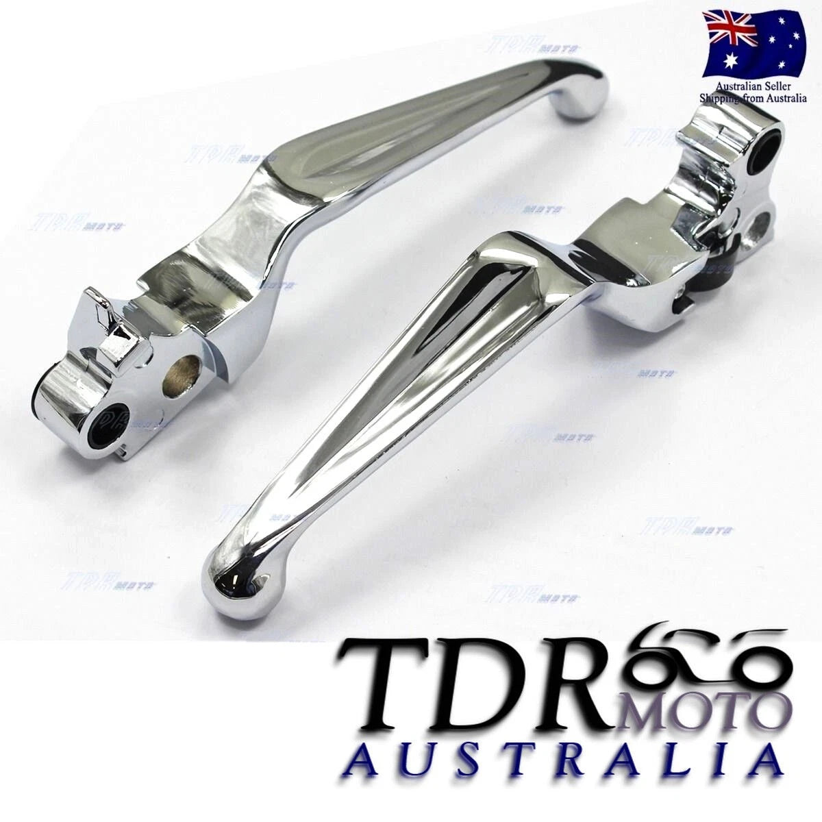Chrome Clutch & Brake Levers Set for Harley 03/04/05/06/07 Softail Touring Dyna