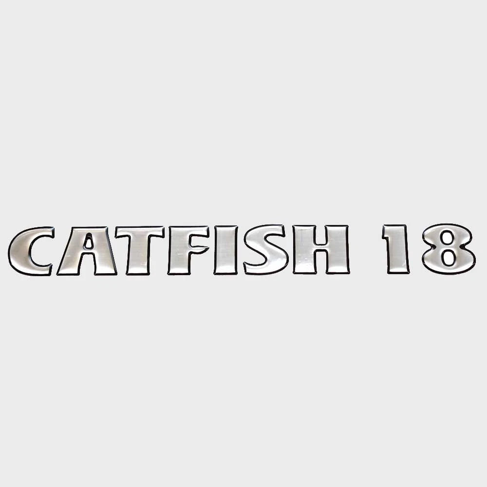Lowe Boat Raised Decal Sticker 2264333 - Catfish 18 Silver Black