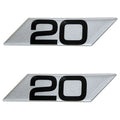 Ranger Boat Raised Decals 7604008 - 20 Model Silver Stickers (pair)