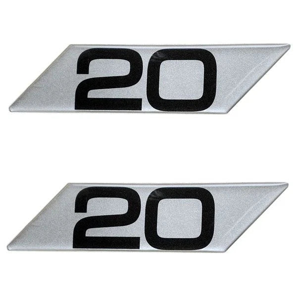 Ranger Boat Raised Decals 7604008 - 20 Model Silver Stickers (pair)
