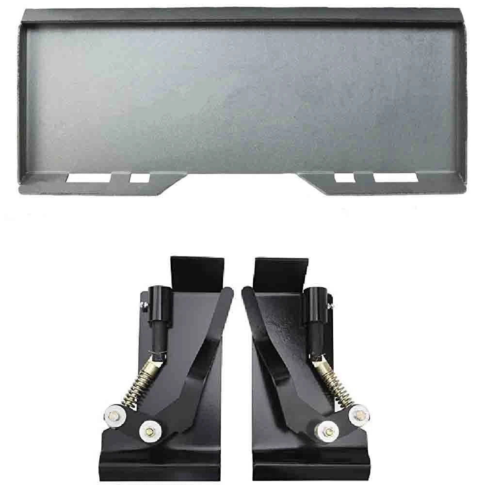 1/4" Quick Attach Mount Plate with Latch Box Brackets Fits Bobcat