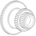 530699R1 Cluster Gear Fits Case-IH Combine Models 915 1460 1470 1480 +