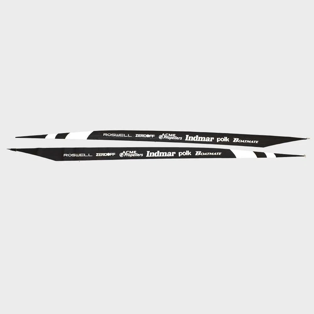 Supra Boat Graphic Decals - Black White Stickers (set of 2)