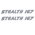 Misty Harbor 167 Stealth Pontoon Boat Decal - Gray Sticker (pair)