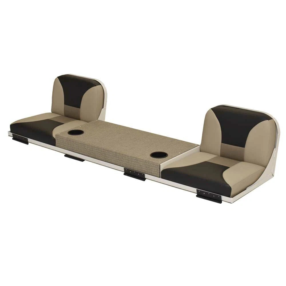 G3 Boat Flip Deck Seat 73291461 - Transom Bench Beige Black Off White