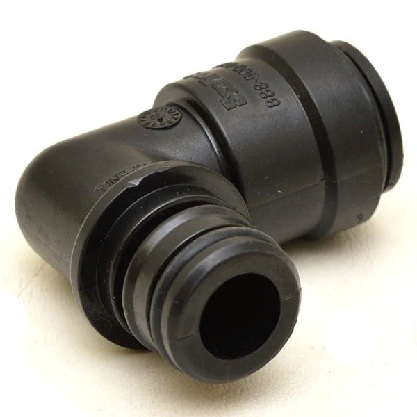 Seatech Boat Elbow Pump Connector 2476-15 - Sea Ray 15 Mm Black